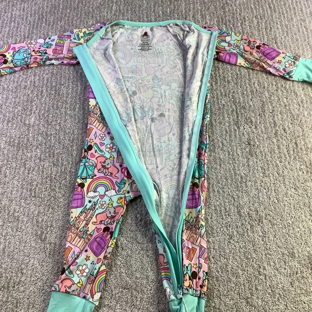 Mainely Bamboo Magical Disney Character Print Zip Up Sleeper 18-24M NWT